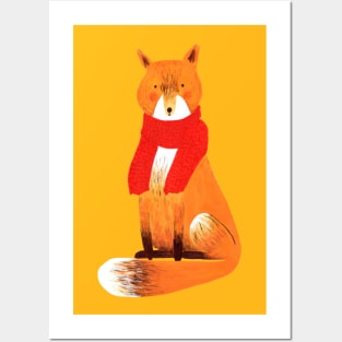 Baby it is cold outside. Winter fox Posters and Art